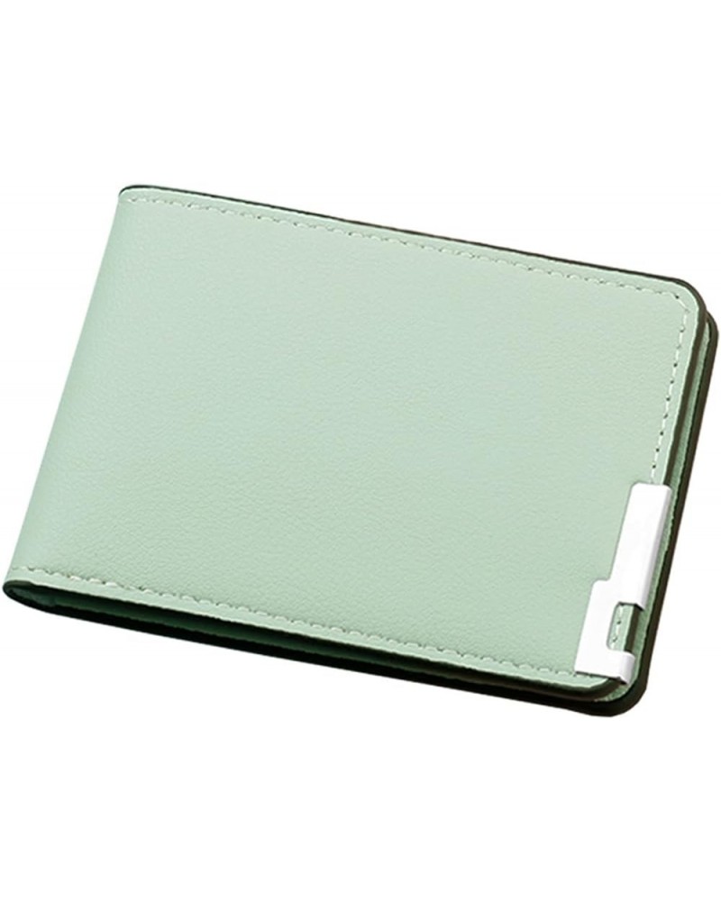 Nice Wallets for Men Fashion ID Short Wallet Solid Color Open Purse Card Slots Drivers License Phone (Yellow, One Size) Green...