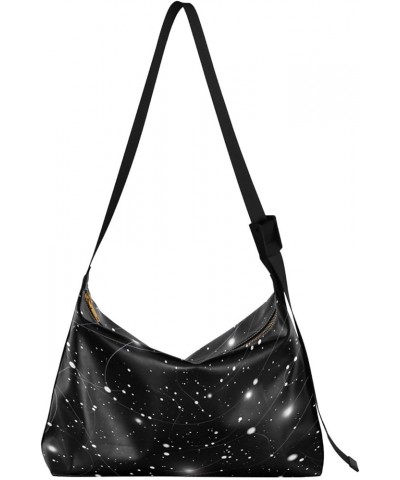 Rubber Ducks on Blue Bag with Shoulder Strap, Lady Hobo Handbag, Large Crossbody Bag Stella Constellation-3 $19.07 Hobo Bags