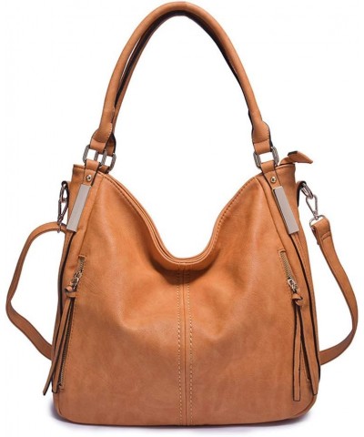 Women Hobo Shoulder Bag PU Leather Top Handle Satchel Large Work Totes Fashion Handbags and Purses 2 Brown $20.39 Totes