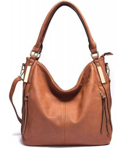 Women Hobo Shoulder Bag PU Leather Top Handle Satchel Large Work Totes Fashion Handbags and Purses 2 Brown $20.39 Totes