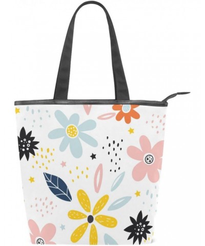 Tote Handbag for Women Tote Bag, Cute Fairy Flower Canvas + leather Shoulder Bag, Hobo bag, Satchel Purse(8ue0c) $10.50 Totes