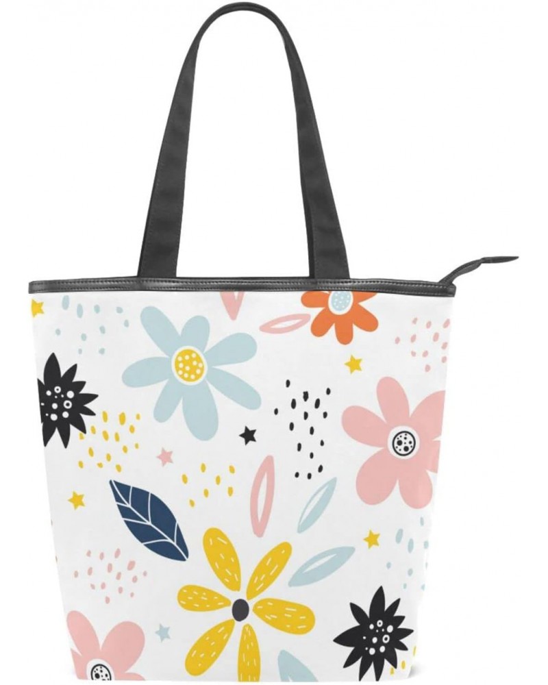 Tote Handbag for Women Tote Bag, Cute Fairy Flower Canvas + leather Shoulder Bag, Hobo bag, Satchel Purse(8ue0c) $10.50 Totes