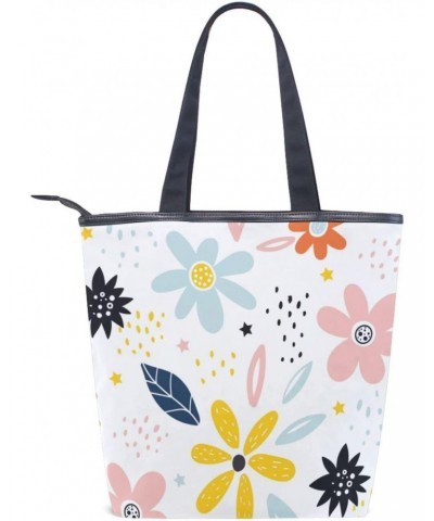 Tote Handbag for Women Tote Bag, Cute Fairy Flower Canvas + leather Shoulder Bag, Hobo bag, Satchel Purse(8ue0c) $10.50 Totes