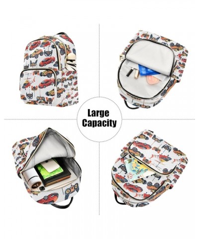 Women Backpack Auto Vehicle Cars Helicopter Anti-Theft Travel Backpack with Luggage Belt Lightweight Handbag Lady Purse Roomy...