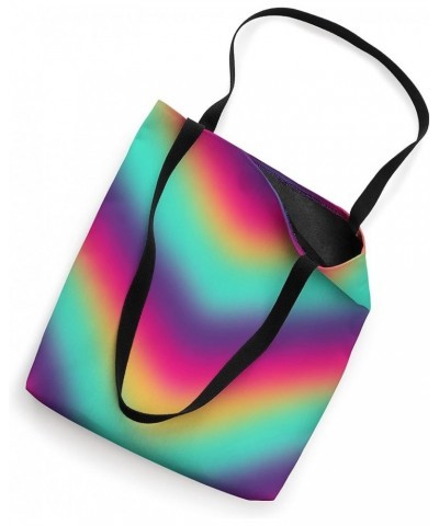 Bright Purple Aqua Blue and Yellow Design Tote Bag 16 inches $13.62 Totes