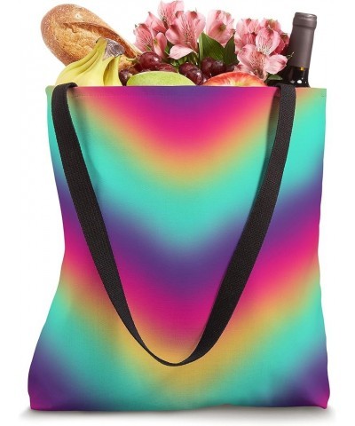 Bright Purple Aqua Blue and Yellow Design Tote Bag 16 inches $13.62 Totes