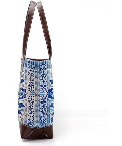 Tote Bags, Large Tote Bags for Women, Women's Tote Handbags, Mandala Blue Ethnic Tribal, Tote Bags Women Design 12697 $23.51 ...