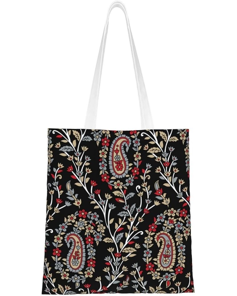 Paisley Single Shoulder Fashion Canvas Tote Shopping Bags Handbags For Men And Women Paisley14 $11.92 Totes