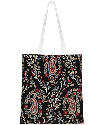 Paisley Single Shoulder Fashion Canvas Tote Shopping Bags Handbags For Men And Women Paisley14 $11.92 Totes