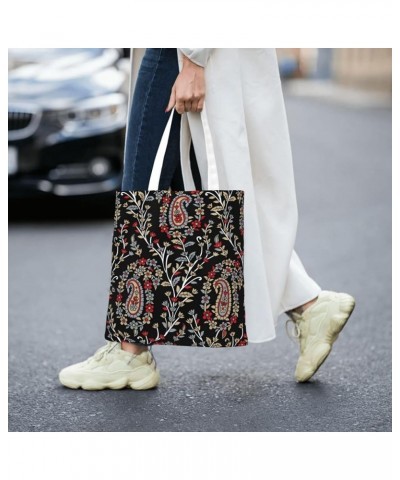 Paisley Single Shoulder Fashion Canvas Tote Shopping Bags Handbags For Men And Women Paisley14 $11.92 Totes