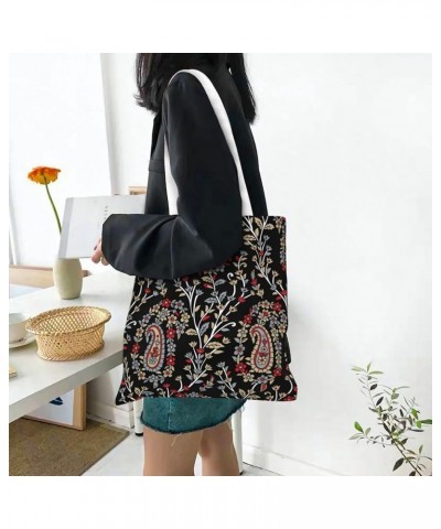 Paisley Single Shoulder Fashion Canvas Tote Shopping Bags Handbags For Men And Women Paisley14 $11.92 Totes