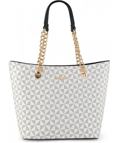 Purse and Handbags for Women Chain Shoulder Tote Bag H Beige $18.89 Totes