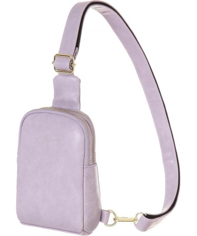 Small Crossbody Sling Bags for Women Vegan Leather Cell Phone Purse Fanny Packs for Women Men Thistle Purple $17.33 Crossbody...