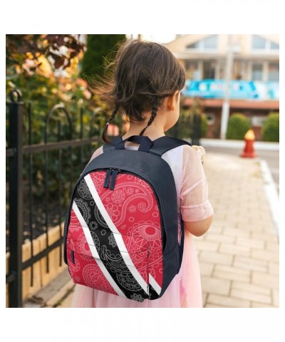 Trinidad and Tobago Paisley Flag Funny Backpack Small Casual Daypack Purse Travel Bag with Adjustable Strap Cute Print Blue-s...