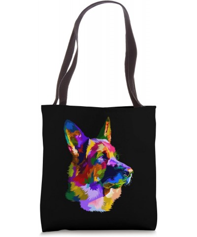 German Shepherd Pop Art Portrait for Dog Owners Tote Bag $12.74 Totes