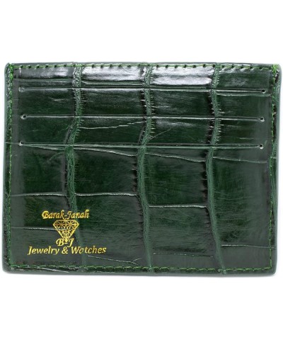 Real Alligator Crocodile Handmade Card Holders Wallet For Men And Women (Green) Green $47.50 Wallets