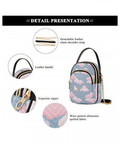 Kawaii Unicorn Clouds Small Crossbody Bags for Women Cell Phone Shoulder Purse Handbags Wallet 21217369 $15.39 Crossbody Bags