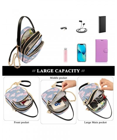 Kawaii Unicorn Clouds Small Crossbody Bags for Women Cell Phone Shoulder Purse Handbags Wallet 21217369 $15.39 Crossbody Bags