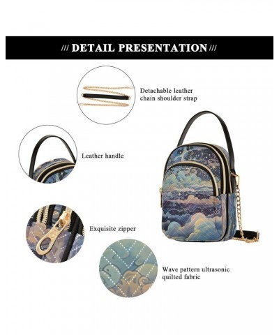 Women Crossbody Sling Bags Clouds Sun Stars Print, Compact Fashion Handbags Purse with Chain Strap Top handle for Evening Par...