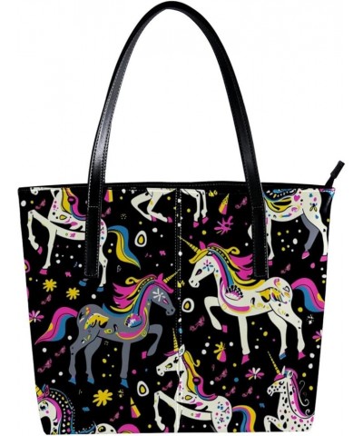 Tote Bags, Large Tote Bag, Women's Tote Handbags, Unicorn Cartoon Rainbow Lovely, Womens Tote Bag Design 5743 $22.78 Totes