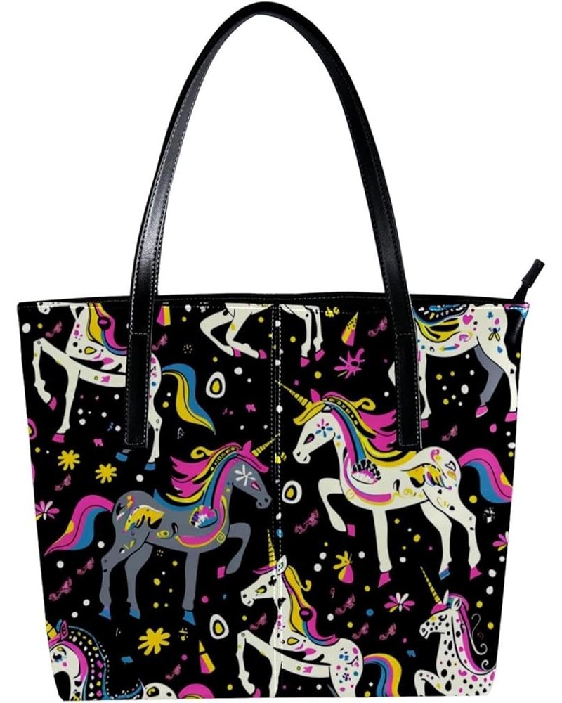 Tote Bags, Large Tote Bag, Women's Tote Handbags, Unicorn Cartoon Rainbow Lovely, Womens Tote Bag Design 5743 $22.78 Totes