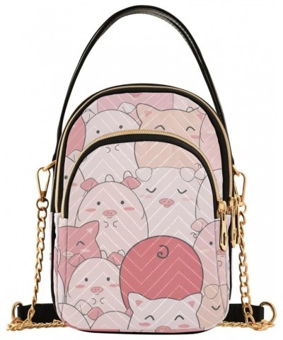 Joko lvery Cute Pigs Cross Body Purse Crossbody Bags Chain Handbag Shoulder Bag for Gifts Work Women $12.97 Crossbody Bags