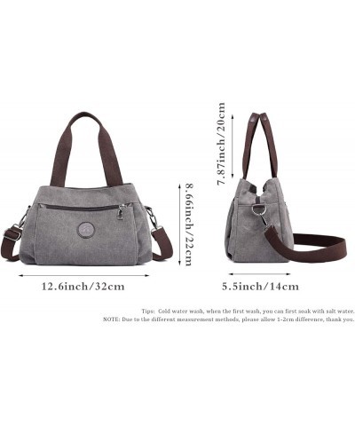 Hobo Handbags Canvas Crossbody Bag for Women Multi Compartment Tote Purse Bags Burgundy $26.53 Totes