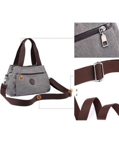 Hobo Handbags Canvas Crossbody Bag for Women Multi Compartment Tote Purse Bags Burgundy $26.53 Totes