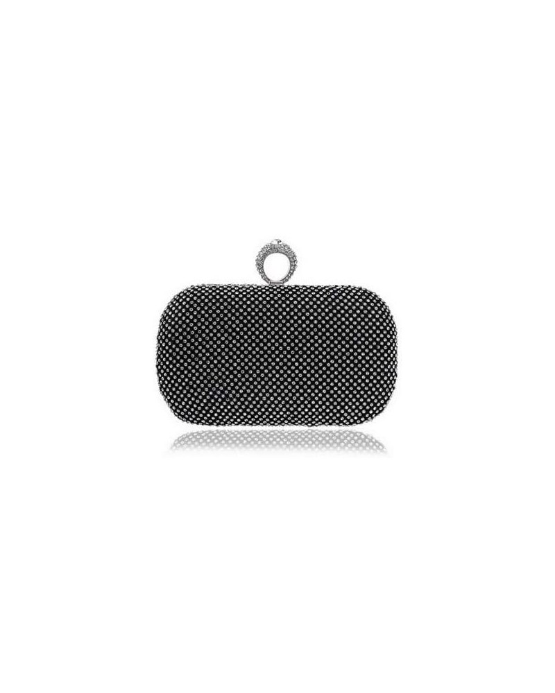 Rhinestone Evening Clutch Black $23.99 Evening Bags