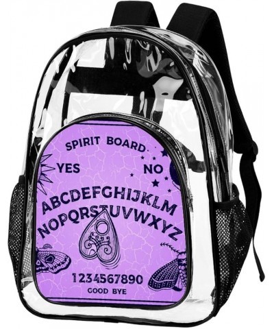 Clear Backpack Black Gothic Skull Skeleton Sun Moon Witch Magic Spirit Board Stadium Approved Clear Backpacks Small Clear Bag...