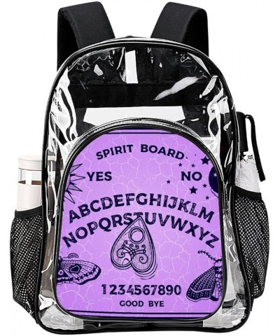 Clear Backpack Black Gothic Skull Skeleton Sun Moon Witch Magic Spirit Board Stadium Approved Clear Backpacks Small Clear Bag...