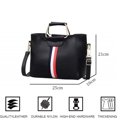 Handbag for Women Tote Bag Pouch Handbag Purse Messenger Bag Wallet 2 Pcs Set Black $21.05 Totes