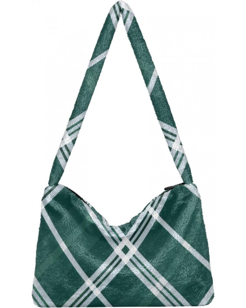 Plush Underarm Bag-St. Patrick's Day 3, Ladies Fluffy Shoulder Bag, Women Fluffy Tote Bag for Autumn and Winter $12.69 Totes