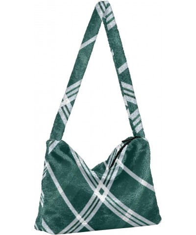 Plush Underarm Bag-St. Patrick's Day 3, Ladies Fluffy Shoulder Bag, Women Fluffy Tote Bag for Autumn and Winter $12.69 Totes