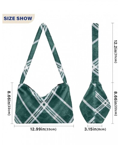 Plush Underarm Bag-St. Patrick's Day 3, Ladies Fluffy Shoulder Bag, Women Fluffy Tote Bag for Autumn and Winter $12.69 Totes