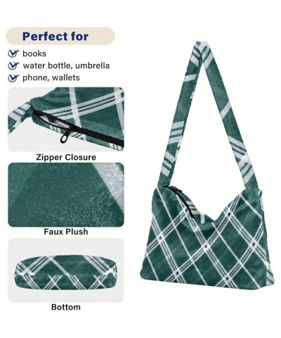 Plush Underarm Bag-St. Patrick's Day 3, Ladies Fluffy Shoulder Bag, Women Fluffy Tote Bag for Autumn and Winter $12.69 Totes