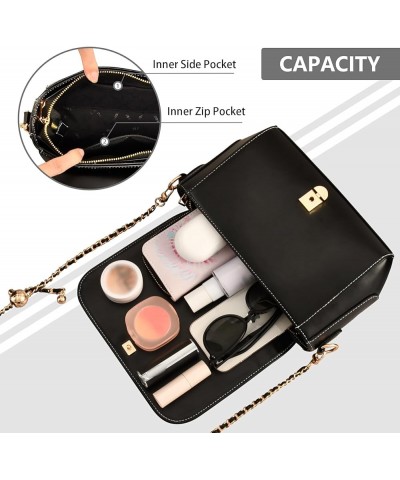 Crossbody Bags for Women Trendy Women's Black Shoulder Bag Small PU Leather Flap Cross Body Bag Handbags Pattern13 $23.36 Cro...