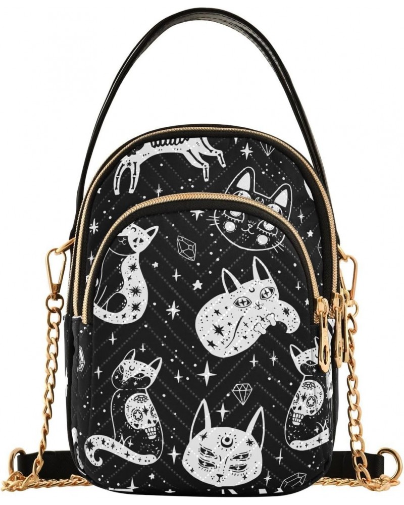 Cats Crossbody Bags for Women Crossbody Bag Shoulder Purse with Chain Strap for Women Travel $13.51 Crossbody Bags