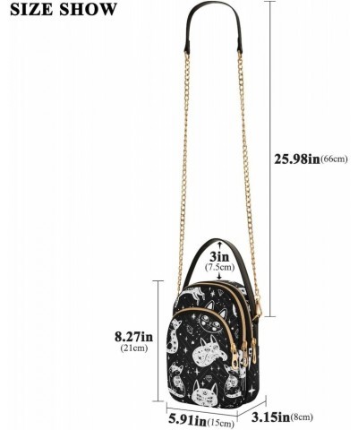 Cats Crossbody Bags for Women Crossbody Bag Shoulder Purse with Chain Strap for Women Travel $13.51 Crossbody Bags