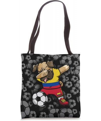 Dabbing Pug Colombia Soccer Fans Jersey - Colombian Football Tote Bag $10.51 Totes