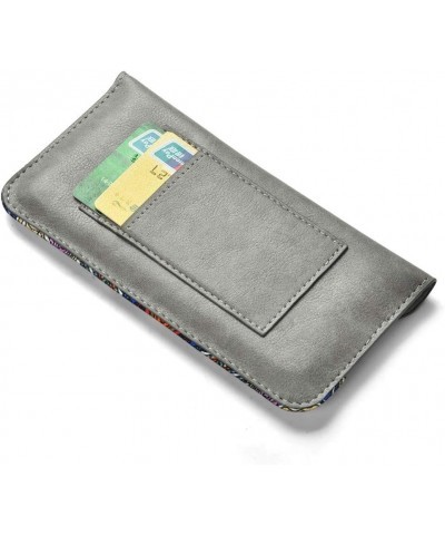 Women's Card Wallet Envelope Style Credit Card Holder Cute Cash Wallet for Ladies Blue Canvas with PU Leather $9.43 Wallets