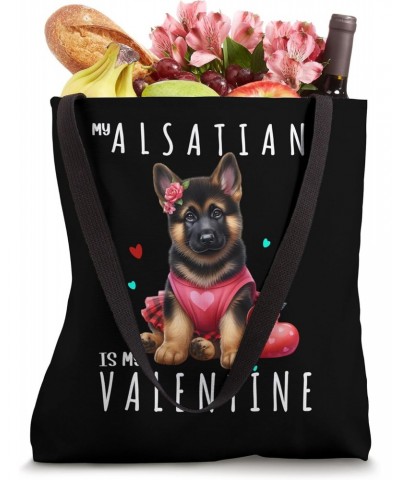 Valentine for Alsatian Puppy Dog Lover Owner Mom Girl Tote Bag $10.50 Totes