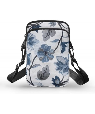 Crossbody Bag for Women Mini Messenger Bag Cell Phone Purse Sling Shoulder Bag with Double Pockets Boho Flowers $11.00 Crossb...