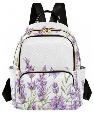 Travel Backpack Purse for Women Fashion Anti-theft Work Casual Lavender Flowers Daypack Shoulder Bag Medium Size Small $15.54...