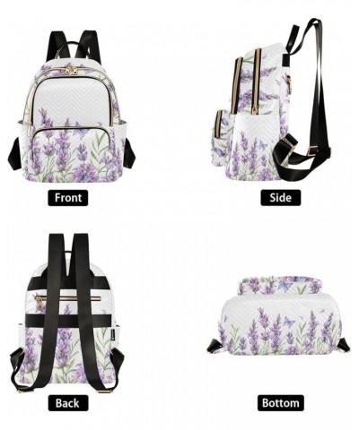 Travel Backpack Purse for Women Fashion Anti-theft Work Casual Lavender Flowers Daypack Shoulder Bag Medium Size Small $15.54...