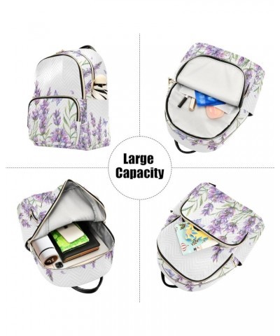 Travel Backpack Purse for Women Fashion Anti-theft Work Casual Lavender Flowers Daypack Shoulder Bag Medium Size Small $15.54...