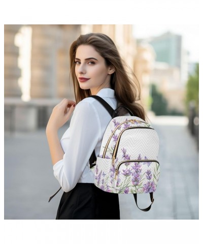 Travel Backpack Purse for Women Fashion Anti-theft Work Casual Lavender Flowers Daypack Shoulder Bag Medium Size Small $15.54...