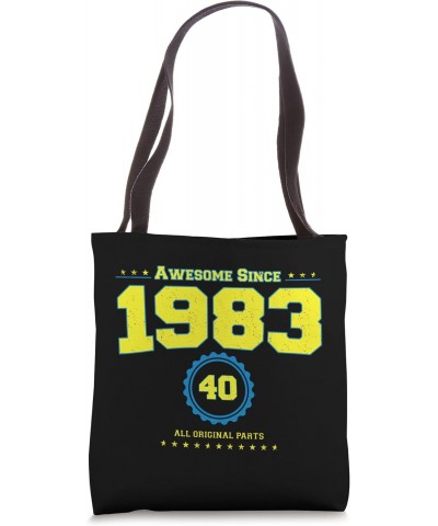 Awesome 1983 Shirt for Men Women 40 Year Old 40th Birthday Tote Bag $11.91 Totes