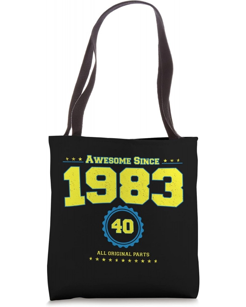 Awesome 1983 Shirt for Men Women 40 Year Old 40th Birthday Tote Bag $11.91 Totes