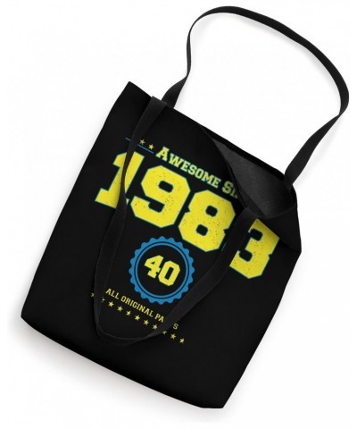 Awesome 1983 Shirt for Men Women 40 Year Old 40th Birthday Tote Bag $11.91 Totes